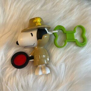 Peanuts Snoopy McDonald Toy 2018 Private Eye Keychain 4”